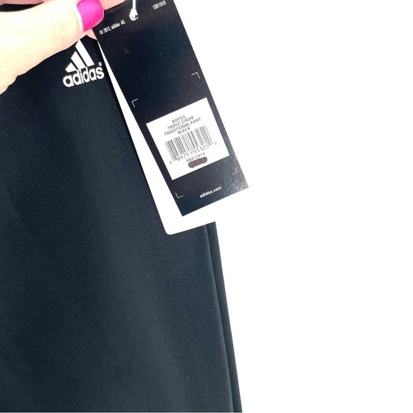 Adidas NEW Climalite Traditional Cut Soil Release Black Pants Boys Youth - Picture 6 of 6